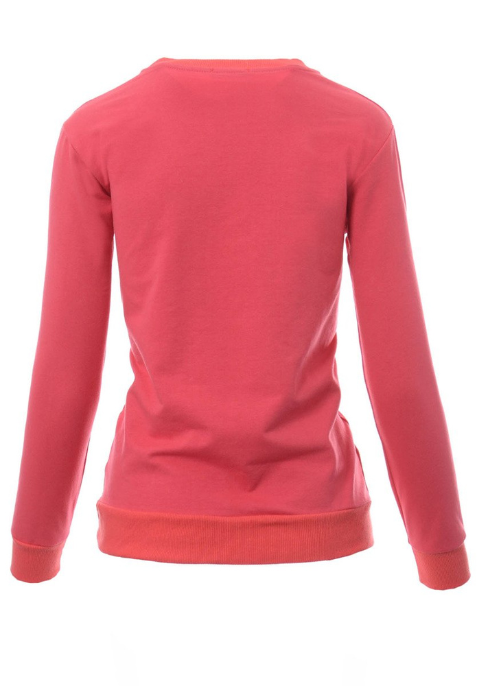 Damska Bluza Bawełniana Nadruk Kwiat Malinowa