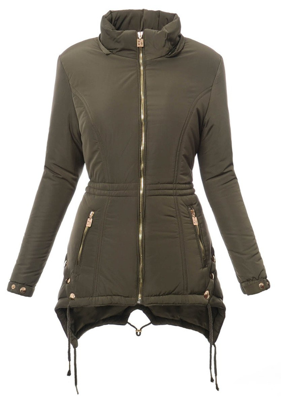 Damska Zimowa Kurtka Ortalionowa Karla Zielona