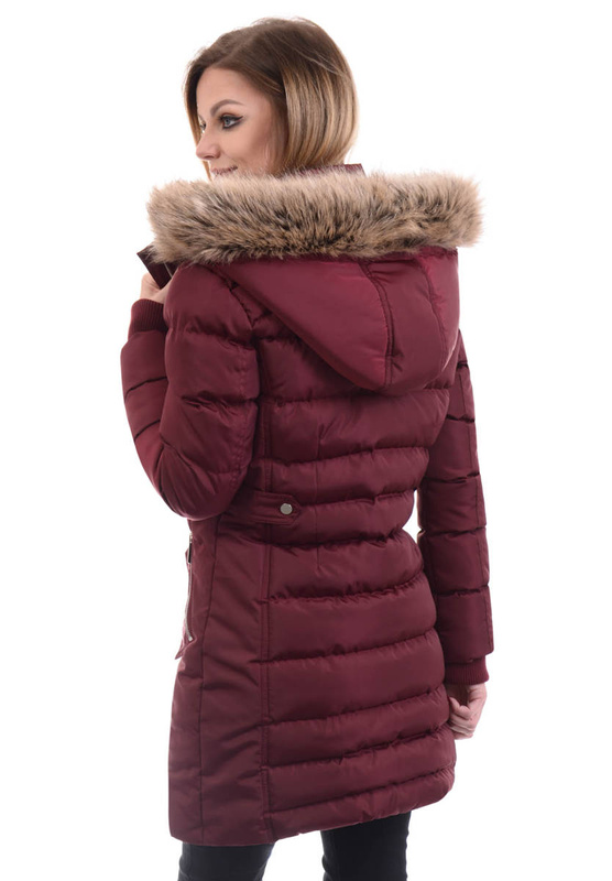 Damska Ortalionowa Kurtka Letycja Bordowa