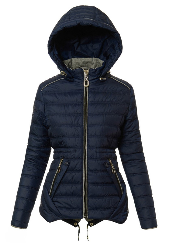 Damska Jesienna Wiosenna Kurtka Granatowa