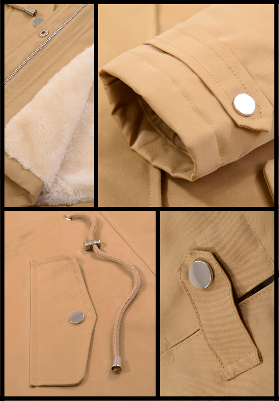 Damska Kurtka Zimowa Parka Aleksandra Beżowa