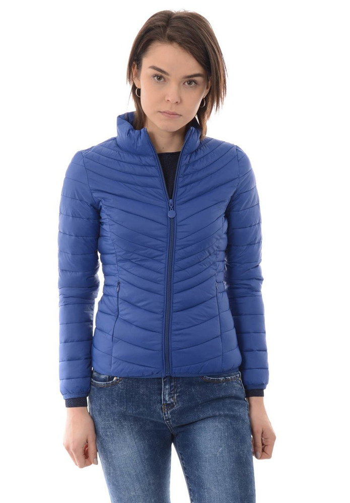 Damska Wiosenna Kurtka Niebieska