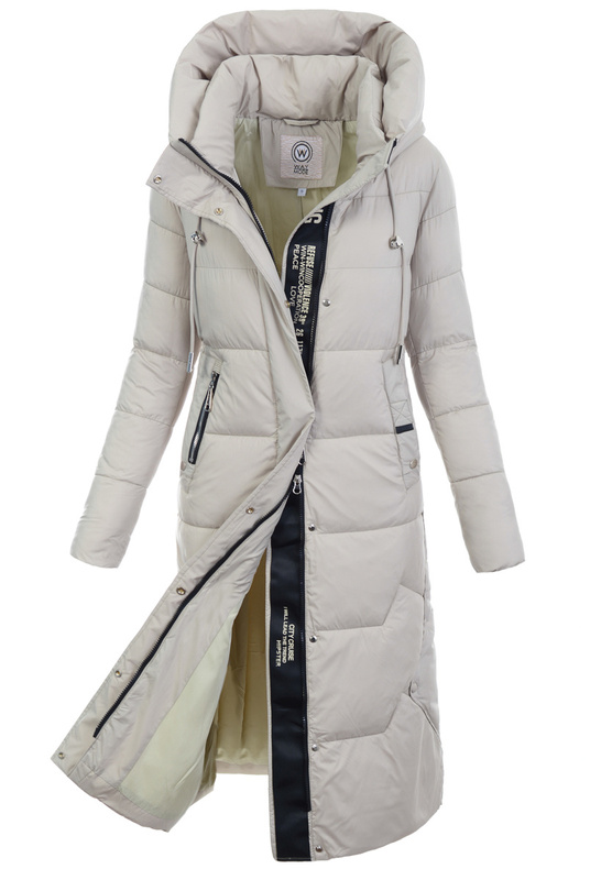 Damska Kurtka Ortalionowa Długa Luiza Oliwkowa