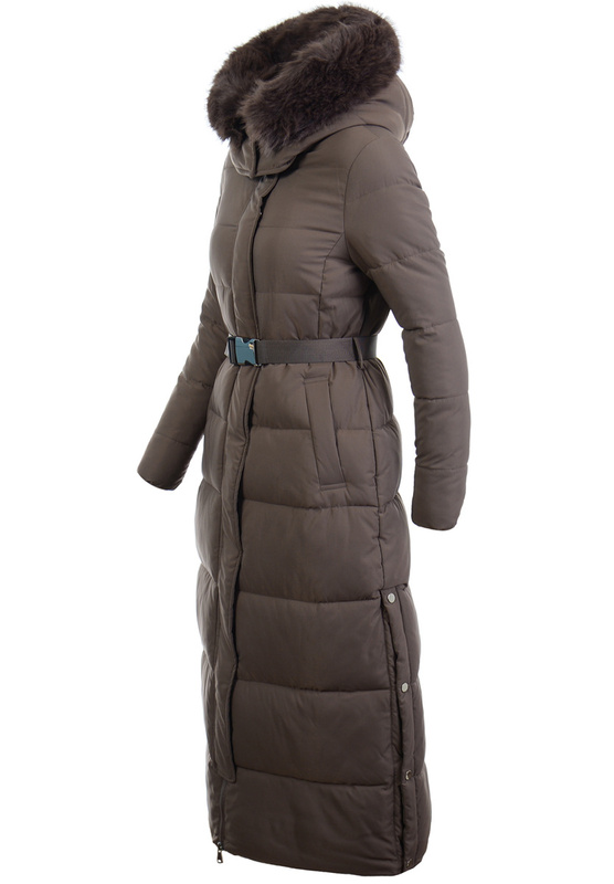 Damska Kurtka Ortalionowa Długa Lorena Brązowa