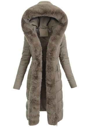 Damska Kurtka Zimowa Ciemno Hana Beżowa