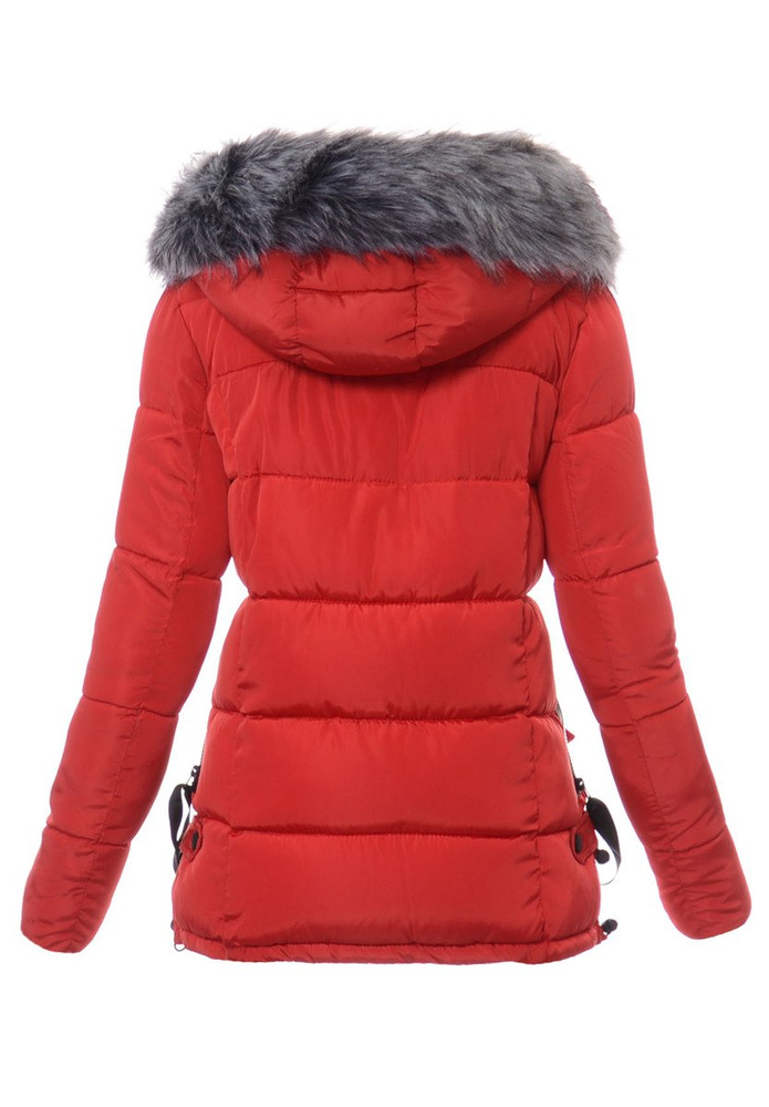 Damska Zimowa Kurtka Ortalionowa Czerwona