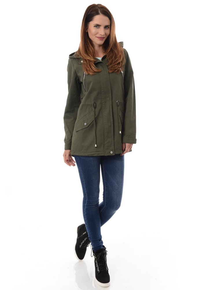 Damska Kurtka Parka Wiosenna Małgorzata Zielona