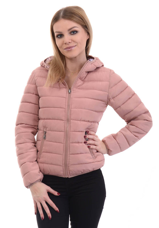 Damska Dwustronna Wiosenno - Jesienna Kurtka Judyta Różowa