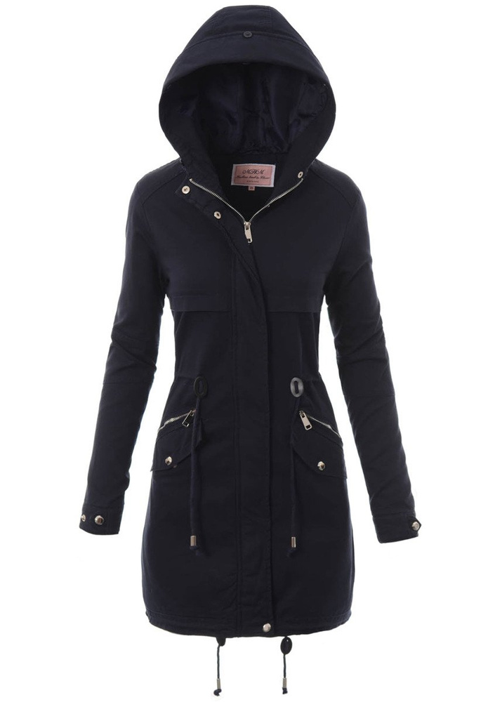 Damska Kurtka Parka Zimowa 2w1 Melka Granat