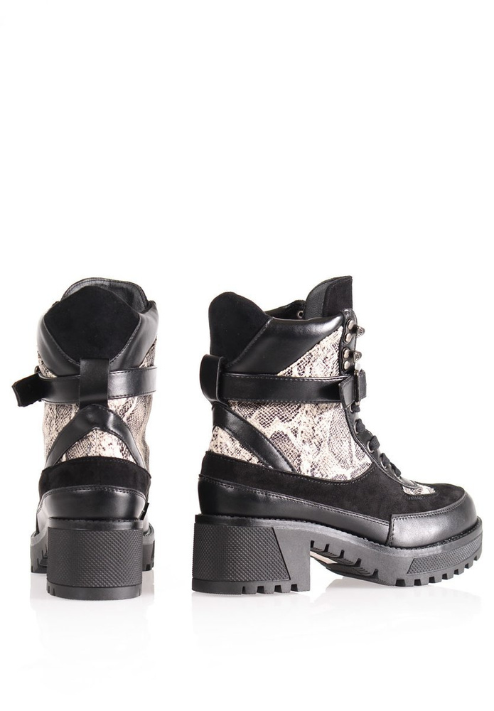 Botki Traperki Na Platformie Czarne