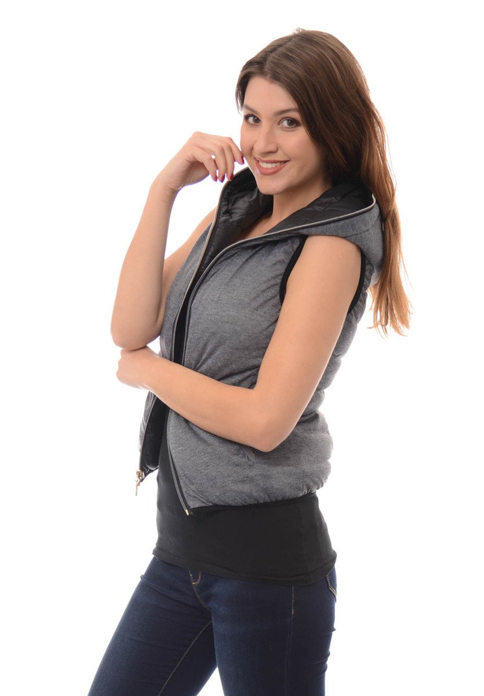 Damska Kamizelka Bezrękawnik Ines Czarny