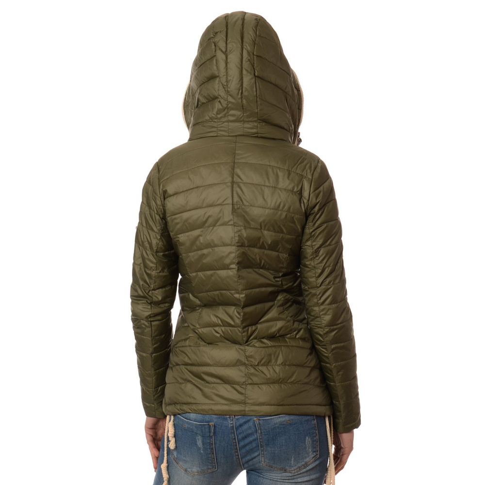 Damska Wiosenna Kurtka Ortalionowa Zielona