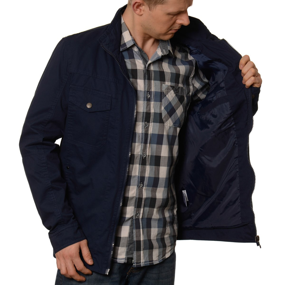 Męska Wiosenna - Jesienna Kurtka Simon Niebieska