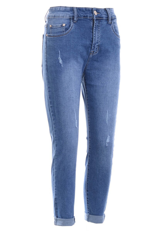 Damskie Spodnie Jeansowe Niebieskie