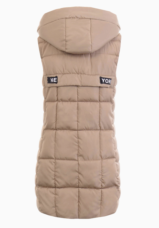 Damska Kamizelka Bezrękawnik Marietta Beżowy