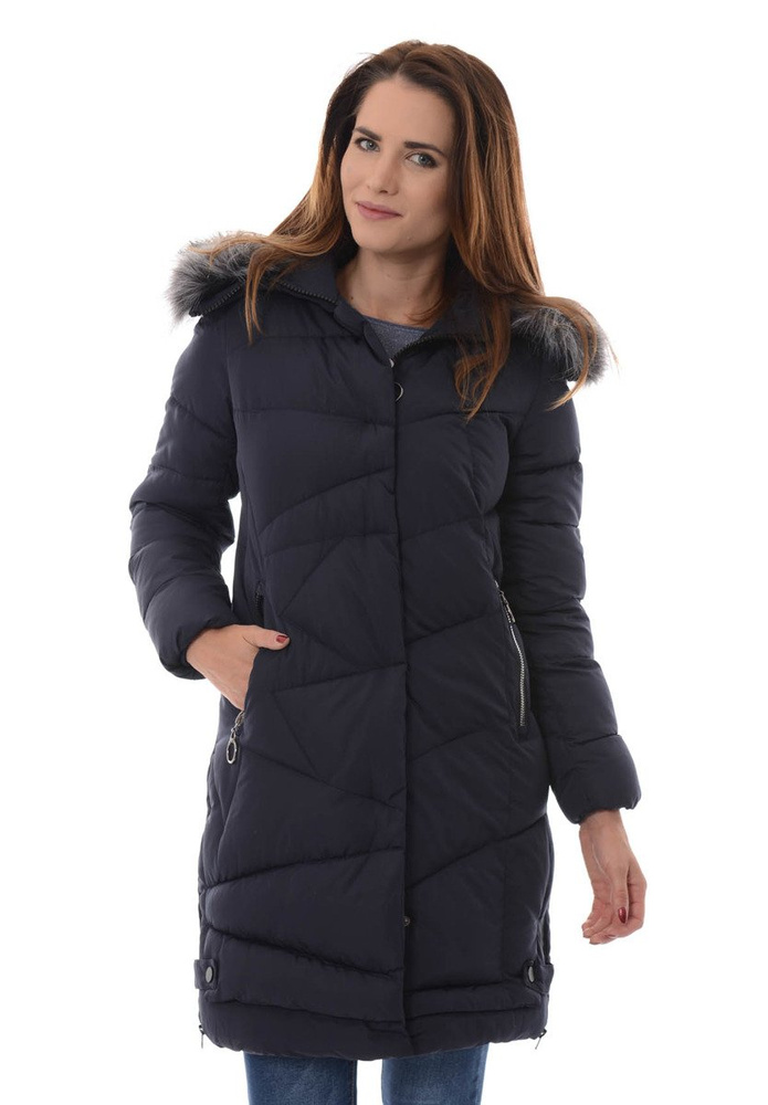 Damska Zimowa Kurtka Ortalionowa Miriam Granatowa