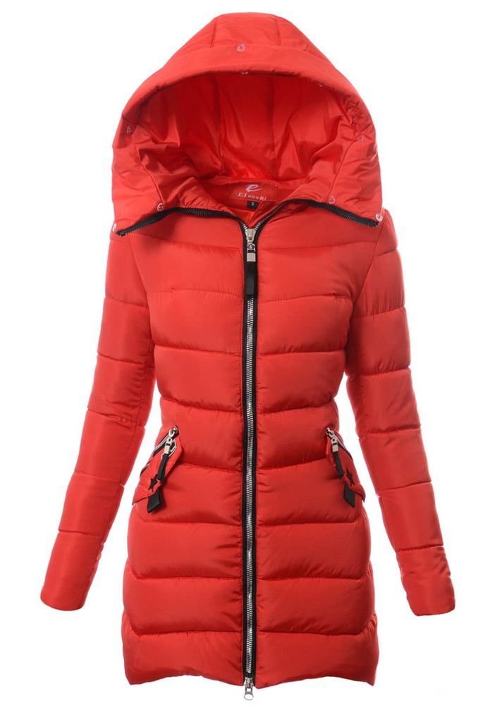 Damska Zimowa Kurtka Ortalionowa Paulina Czerwona