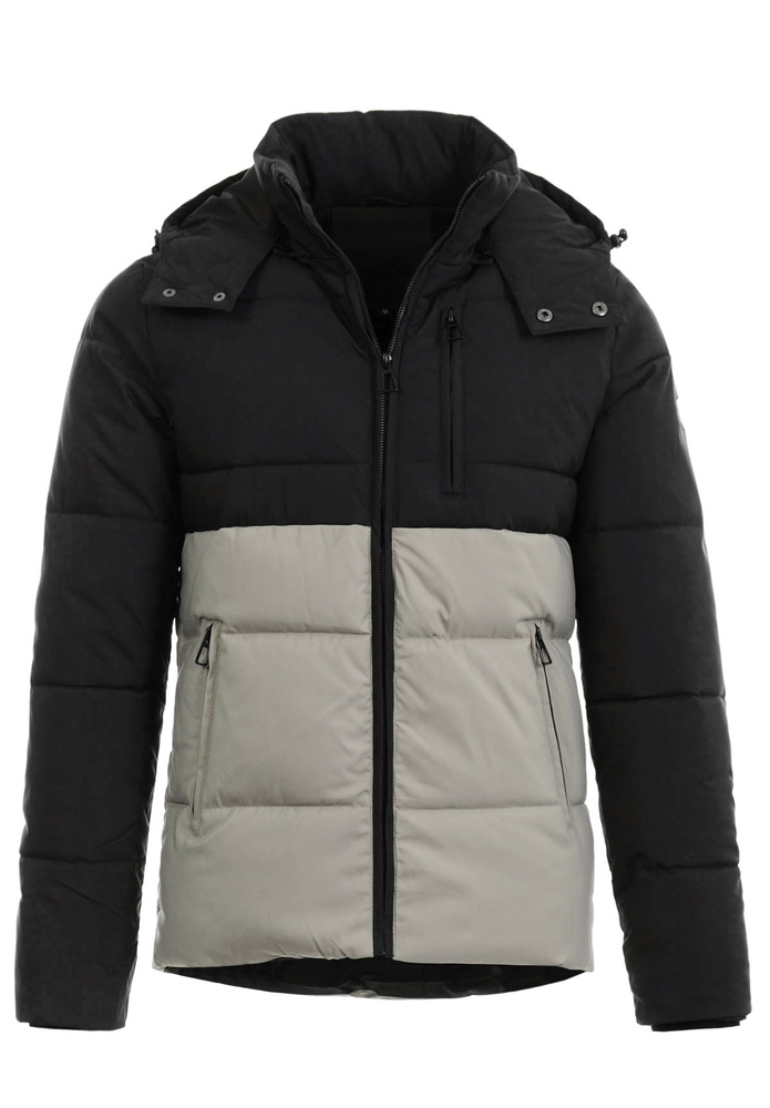 Męska Zimowa Kurtka Roman Kremowo-Czarna