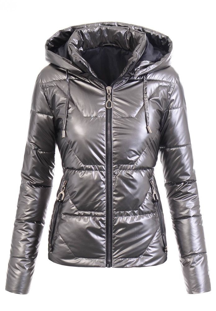 Damska Wiosenna Kurtka Lukrecja Srebrna