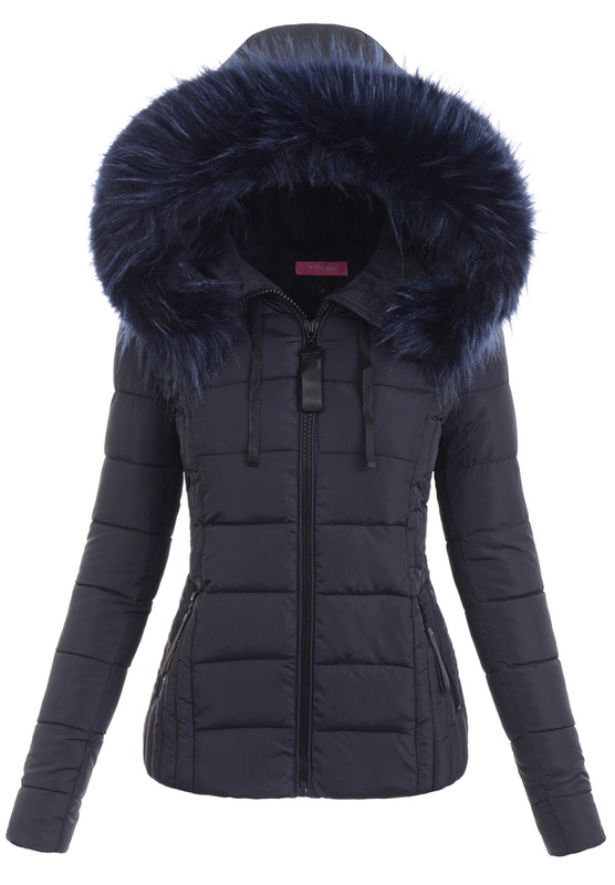 Damska Kurtka Zimowa Ortalionowa Granatowa