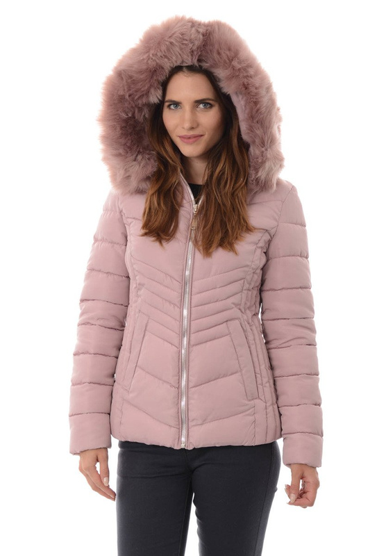 Damska Zimowa Kurtka Ortalionowa Różowa