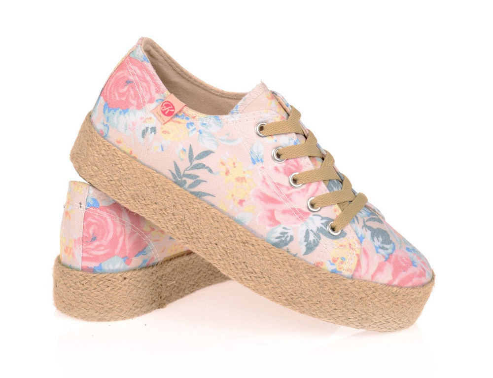 644 Trampki Creepersy Espadryle Kylie Kwieciste