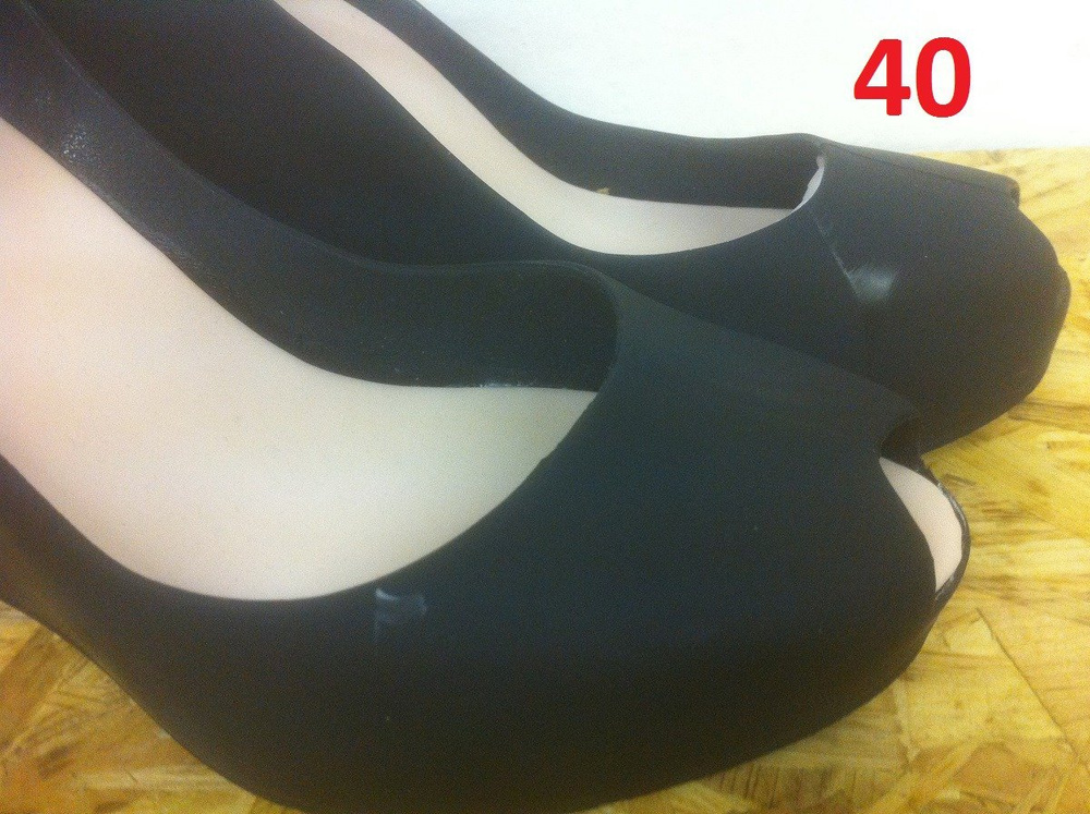 Gumowe Koturny Meliski Mat Czarne