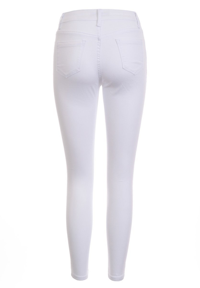 Damskie Spodnie Jeansowe Białe