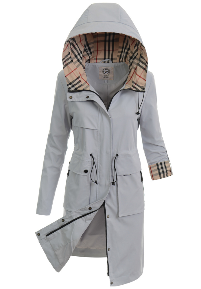 Damska Kurtka Parka Wiosenna Kamila Szara