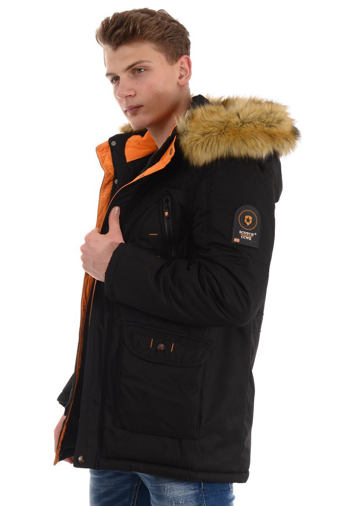 Męska Zimowa Kurtka Robert Czarna