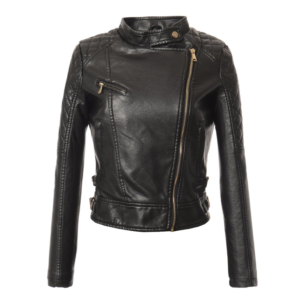 Damska Skórzana Kurtka Ramoneska Beti Czarna