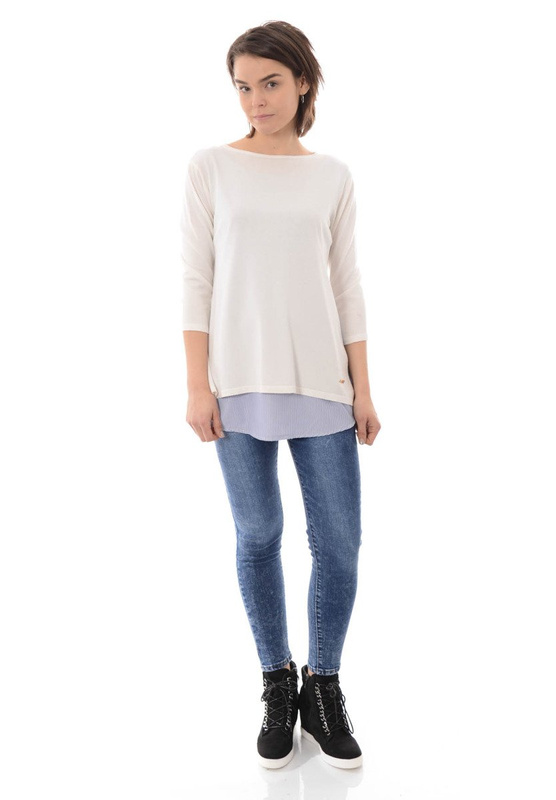 Damska Bluzka Oversize Ecru