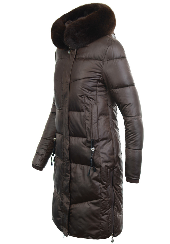 Damska Kurtka Zimowa Jolanta Brązowa