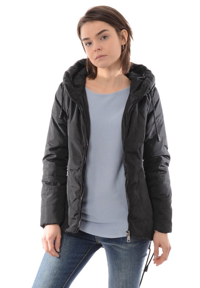 Damska Wiosenna Ortalionowa Kurtka Tola Czarna