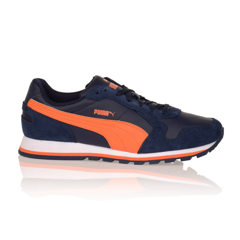 Męskie Buty Sportowe Puma ST Runner Peacoat Granatowo-Pomarańczowe