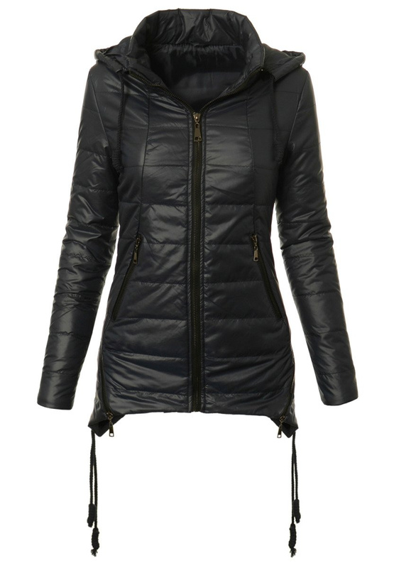 Damska Jesienna Wiosenna Kurtka Ortalionowa Asena Granatowa