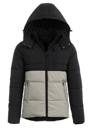 Męska Zimowa Kurtka Roman Kremowo-Czarna