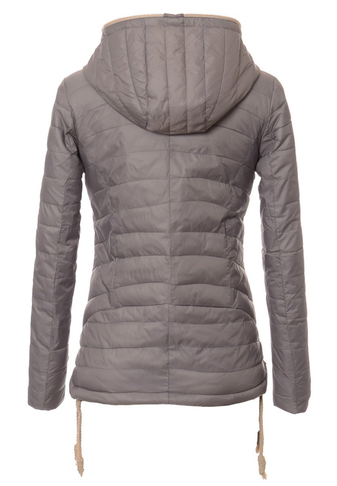 Damska Jesienna Kurtka Ortalionowa Eva Szara