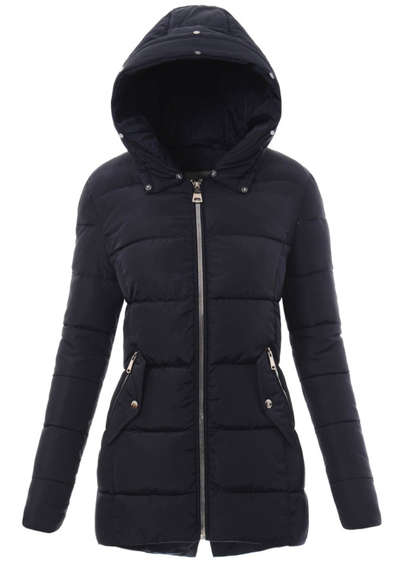 Damska Zimowa Kurtka Ortalionowa Granatowa