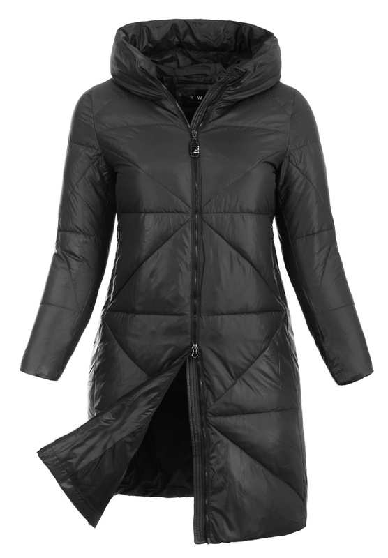 Damska Kurtka Pikowana Długa Filomena Czarna