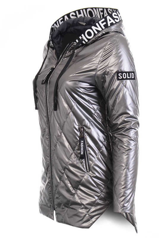 Damska Wiosenna Kurtka Feliksa Grafitowa