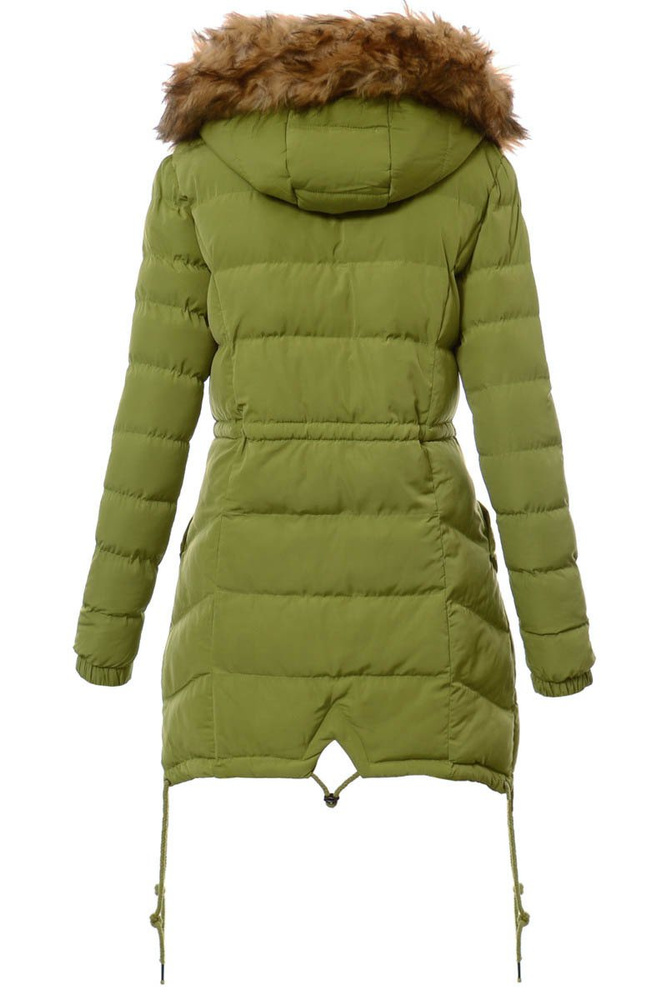 Damska Zimowa Kurtka Ortalionowa Jasno Zielona