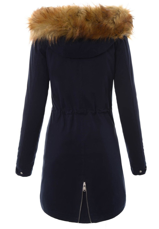 Damska Kurtka Parka Zimowa 2w1 Lidia Granatowa