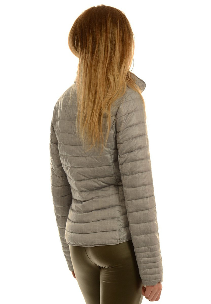 Damska Jesienna Wiosenna Kurtka Ortalionowa Szara Melanż