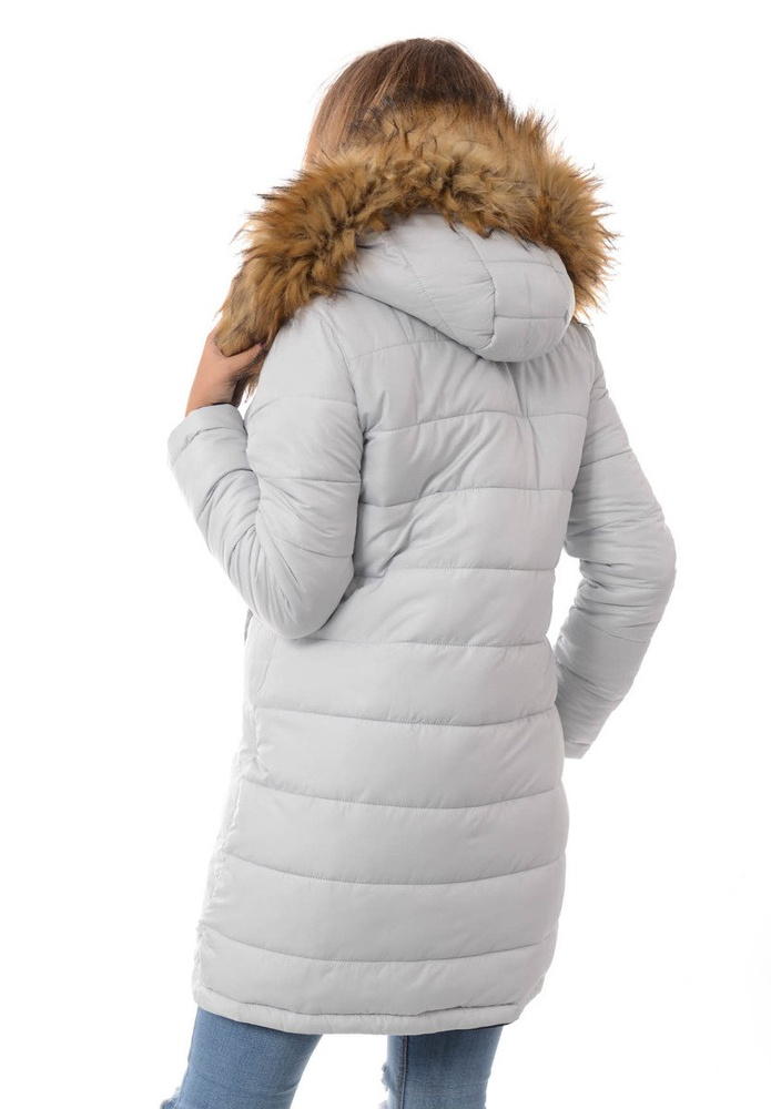 Damska Dwustronna Zimowa Kurtka Granatowa