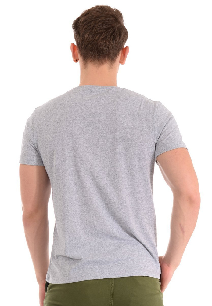 Męska Koszulka T-Shirt Nadruk Szara