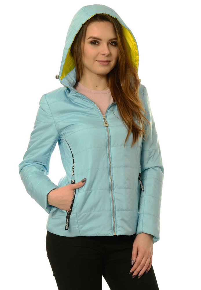 Damska Jesienna Wiosenna Kurtka Błękitna