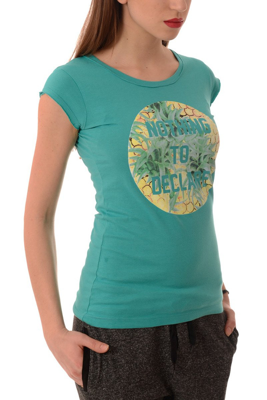 Koszulka Damska Krótki Rękaw Nadruk Morska