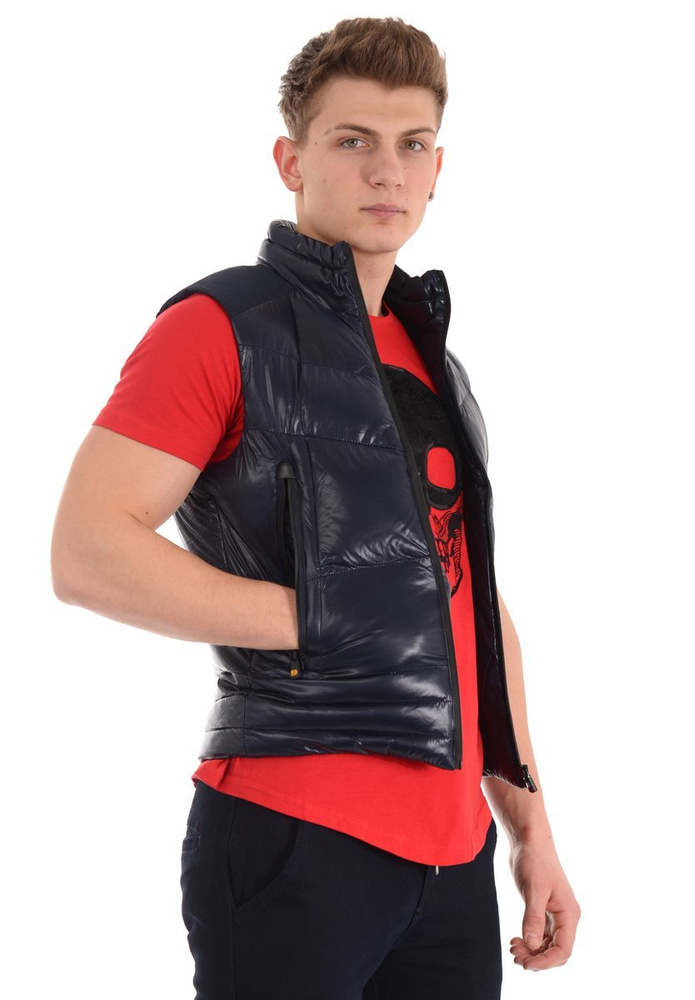 Męska Kamizelka Bezrękawnik Granatowy