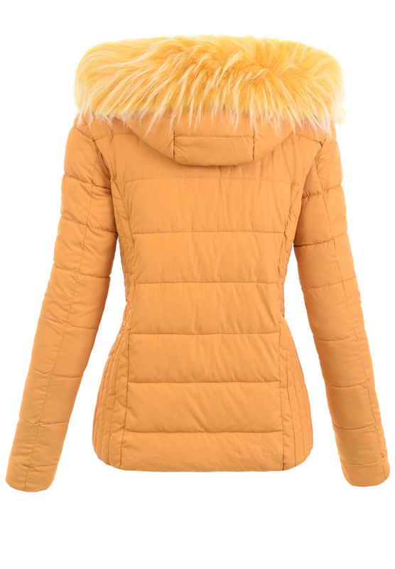 Damska Kurtka Zimowa Ortalionowa Camel